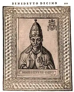 Benoît XII, pape d'Avignon (1335).
