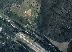 Aérodrome de Corte en 1980 avec bétonisation de la piste