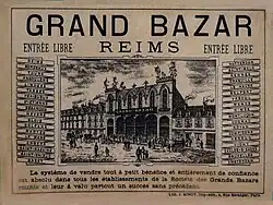 Affiche publicitaire du Grand Bazar.