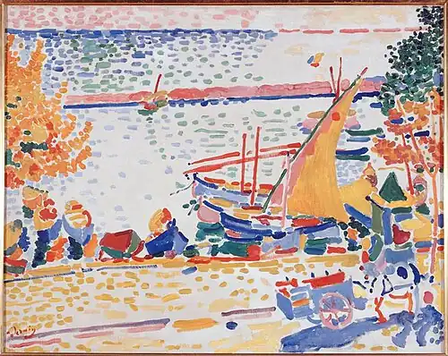 Le Port de Collioure par André Derain, huile sur toile, 1905.