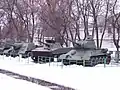 SU-100, PT-76 e T-34.