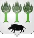 Blason des descendants du premier mariage de Jean Ier de La Saussaye, avec la laie des Morvilliers (entre 1538 et 1622).