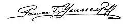 signature de Félix Ioussoupov
