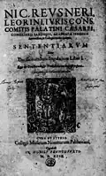 Sententiae sive decisiones iuris singulares, 1599