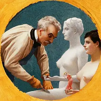 Gérôme et Tanagra, détail.