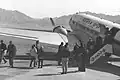 Arrivée de passagers en 1964.