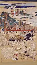 Hokkai Dōjin Taking a Nap Under the Trees (1886), par Kawanabe Kyōsai[4] (Matsuura Takeshirō Memorial Museum)