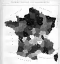 Carte de France des crimes contre les propriétés (1833)[4].