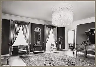 Une des salles de réception en 1964.