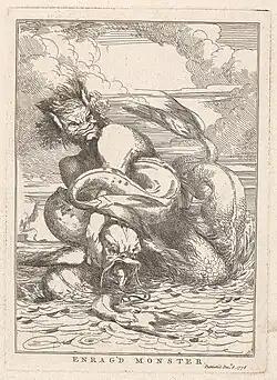 Enraged Monster, eau-forte, 1778, série de 15 estampes dédiées à Reynolds.