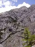 L'accès à la grotte d'Eisriesenwelt.