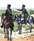 Chasseurs à cheval du Premier Empire (1812).