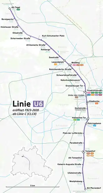 Voir la carte de la ligne.