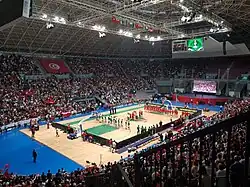Intérieur lors de l'AfroBasket 2017.