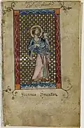 Miniature de saint Edmund de Bury, f.1r