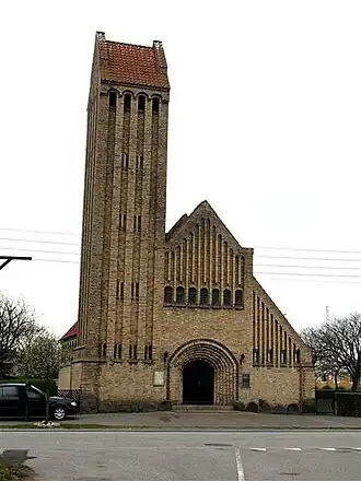 Façade de l'église de Gedser.
