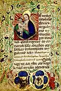 Livre de prières de son épouse Benigna Magyar, avec les armoiries d'alliance (vers 1490).