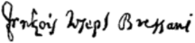 signature de François-Joseph Bressani