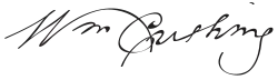 signature de William Cushing