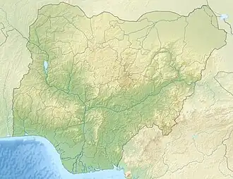Voir sur la carte topographique du Nigeria