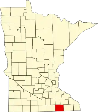 Localisation de Comté de Mower(en) Mower County