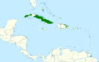 Description de l'image Dendrocygna arborea map.svg.