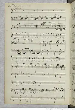 page du manuscrit