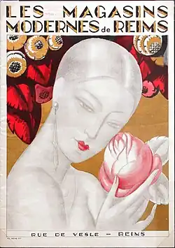 Affiche publicitaire Art déco de 1927.