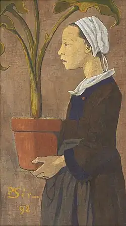Jeune Bretonne au pot d'arum, 1892 – Musée de Pont-Aven, Pont-Aven.