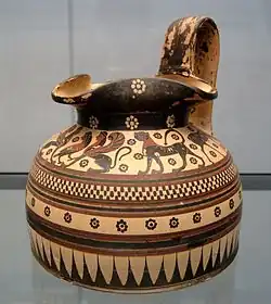 Œnochoé, type corinthien, vers -630.