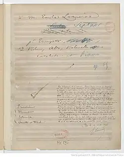 Image illustrative de l’article Septuor pour cordes, piano et trompette