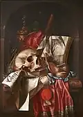 Vanité, par Franciscus Gysbrechts dans les années 1670.