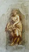 Paolo Farinati, Cérès, environ 1590, fresque restaurée en 2016.