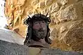 La tête du Christ, issue d'une statue.