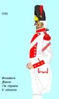 grenadier du 74e&nbsp;régiment d’infanterie de ligne de 1792 à 1796