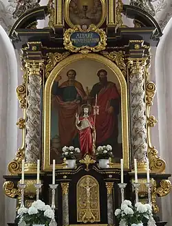 Autel de l'église Saint-Pierre-et-Paul de Hopfen am See.