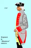 régiment de Moustier cavalerie de 1757 à 1761