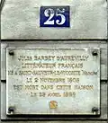 Plaque au no&nbsp;25.