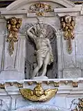 Statue de saint Sébastien.