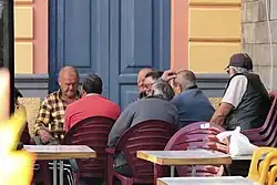 Joueurs de dominos à Tazacorte, La Palma (Espagne)