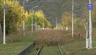 Voies vers la gare de Montréjeau - Gourdan-Polignan en 2021 avant sa remise en état.
