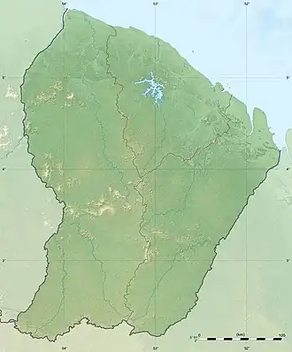 Voir sur la carte topographique de Guyane
