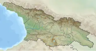 Voir sur la carte topographique de Géorgie