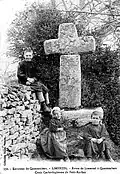 Limerzel : la croix carolingienne de Crévéac (carte postale).