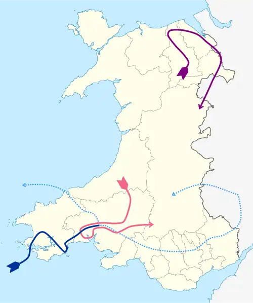 Révolte des Gallois est dans la page Pays de Galles .