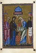 Présentation du Christ au Temple, f.3r