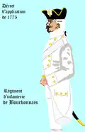 régiment de Bourbonnais en 1775