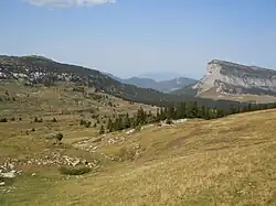 Vue vers l'Alpette.
