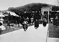 Les rites commémoratifs du prince Kitashirakawa Yoshihisa au sanctuaire de Taiwan, le 28 octobre 1913.