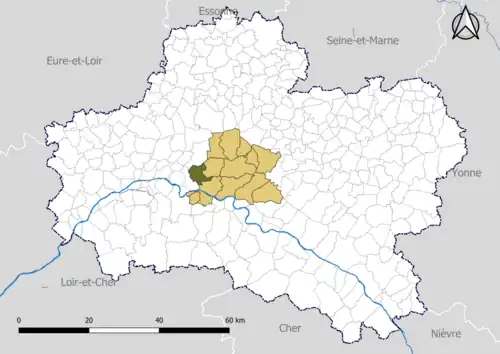 Donnery dans le canton de Châteauneuf-sur-Loire en 2020.